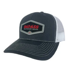 Badass Outdoor Gear Patch Hat -Archer's Haven Gray WhitePatch
