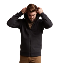 Sitka Essential Full Zip Hoody -Archer's Haven IMG SITKA ED 600220 BK Essential Full Zip Hoody Sitka Black 592p Studio 01540