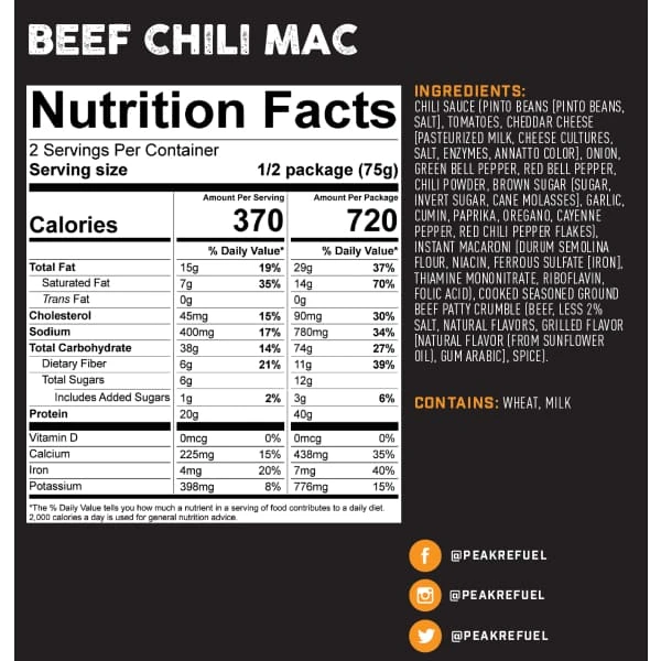 Peak Refuel Beef Chili Mac 4 Peak Refuel Beef Chili Mac - Image 2